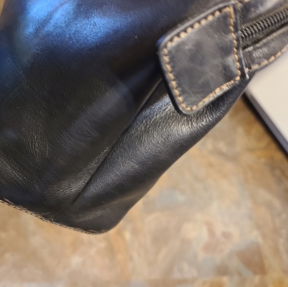 Fossil** black leather satchel - Picture 4 of 8